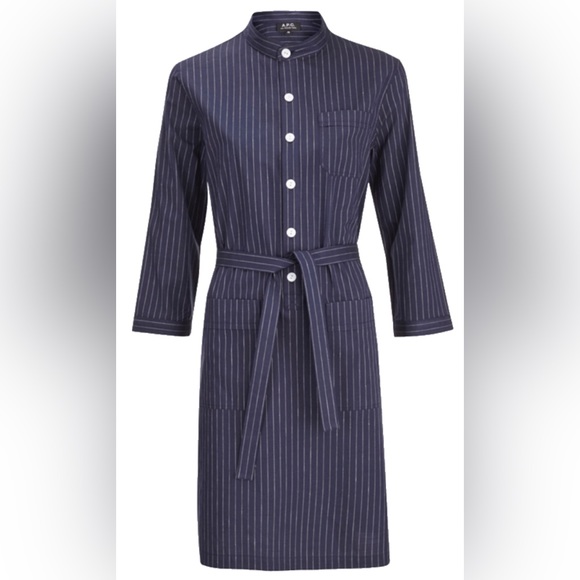 A.P.C. Dresses & Skirts - APC Constance shirt dress pin stripes